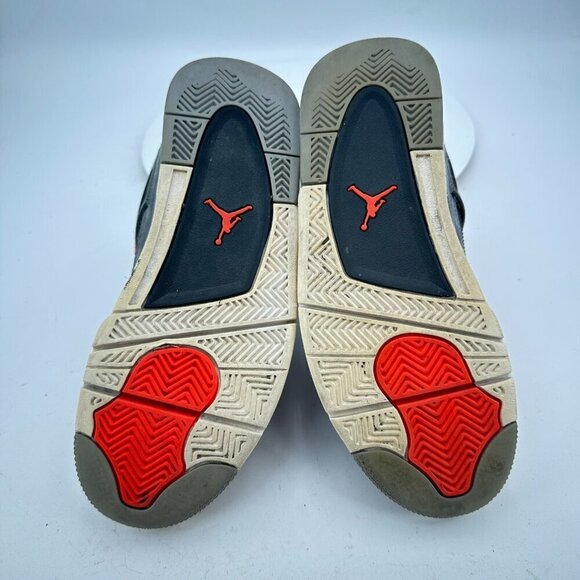 Nike Air Jordan 4 Youth Sz 6.5Y Women 8 408452-061 Infrared Grey Red Black Shoes - Picture 8 of 11